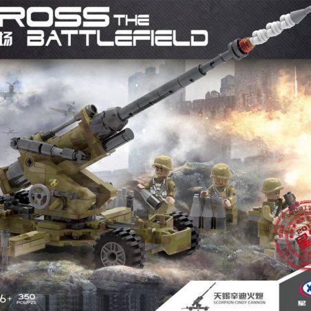 XINGBAO XB-06011 06011 XB06011 non  PHÁO PHÒNG KHÔNG bộ đồ chơi xếp lắp ráp ghép mô hình Across The Battlefield ACROSS THE BATTLEFIELD SCORPION CINDY CANNON Băng Qua Chiến Trường 350 khối
