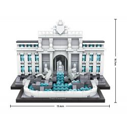 LOZ 1015 Xếp hình kiểu Nanoblock ARCHITECTURE Fontana Di Trevi Đài Phun Nước Trevi 677 khối