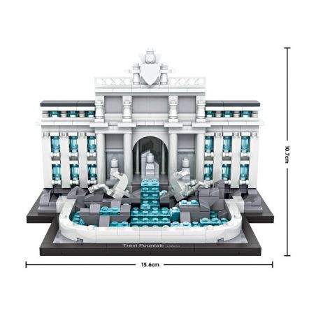 LOZ 1015 Xếp hình kiểu Nanoblock ARCHITECTURE Fontana Di Trevi Đài Phun Nước Trevi 677 khối