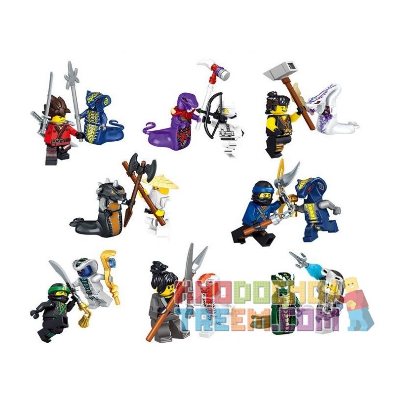 LELE 31089 non Lego 8 PHONG CÁCH CHỐNG LẠI MINIFIGURES bộ đồ chơi xếp lắp ráp ghép mô hình The Lego Ninjago Movie THE LELE NINJA MOVIE Ninja Lốc Xoáy