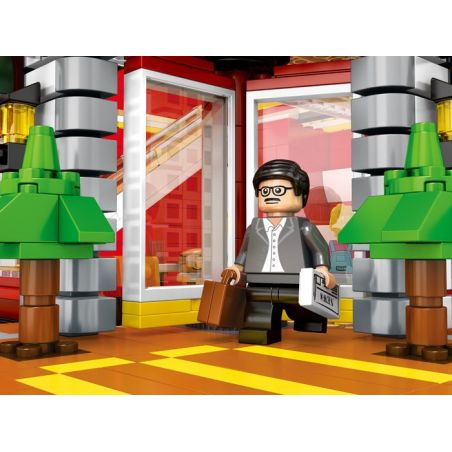 SEMBO SD6901 6901 non  QUÁN ĂN NHANH bộ đồ chơi xếp lắp ráp ghép mô hình Modular Buildings SEMBO BLOCK Mô Hình Nhà Cửa 1729 khối