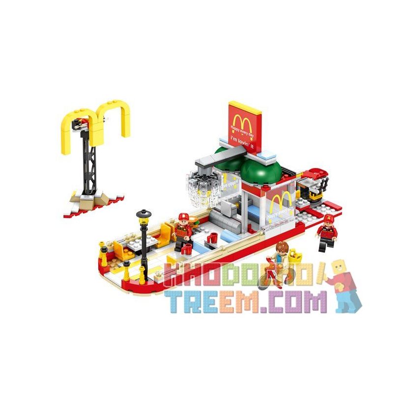 SEMBO SD6901 6901 non  QUÁN ĂN NHANH bộ đồ chơi xếp lắp ráp ghép mô hình Modular Buildings SEMBO BLOCK Mô Hình Nhà Cửa 1729 khối SEMBO SD6901 6901 non  QUÁN ĂN NHANH bộ đồ chơi xếp lắp ráp ghép mô hình Modular Buildings SEMBO BLOCK Mô Hình Nhà Cửa 1729 khối