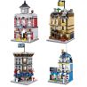 SEMBO WEKKI VIGGI SD6500 6500 SD6501 6501 SD6502 6502 SD6503 6503 non  TIỆM HỚT TÓC SỞ CỨU HỎA GÓC WALMART KHÁCH SẠN HOLIDAY bộ đồ chơi xếp lắp ráp ghép mô hình Mini Modular SEMBO BLOCK Đường Phố Thu Nhỏ 294 khối
