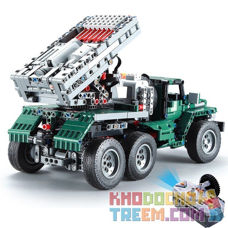 DOUBLEE CADA C61002 61002 non  XẾP HÌNH PHÁO PHẢN LỰC CỦA NGA tỷ lệ 1:20 bộ đồ chơi xếp lắp ráp ghép mô hình  BM-21 COMBAT VEHICLE Kỹ Thuật Công Nghệ Cao Mô Hình Phương Tiện 1369 khối