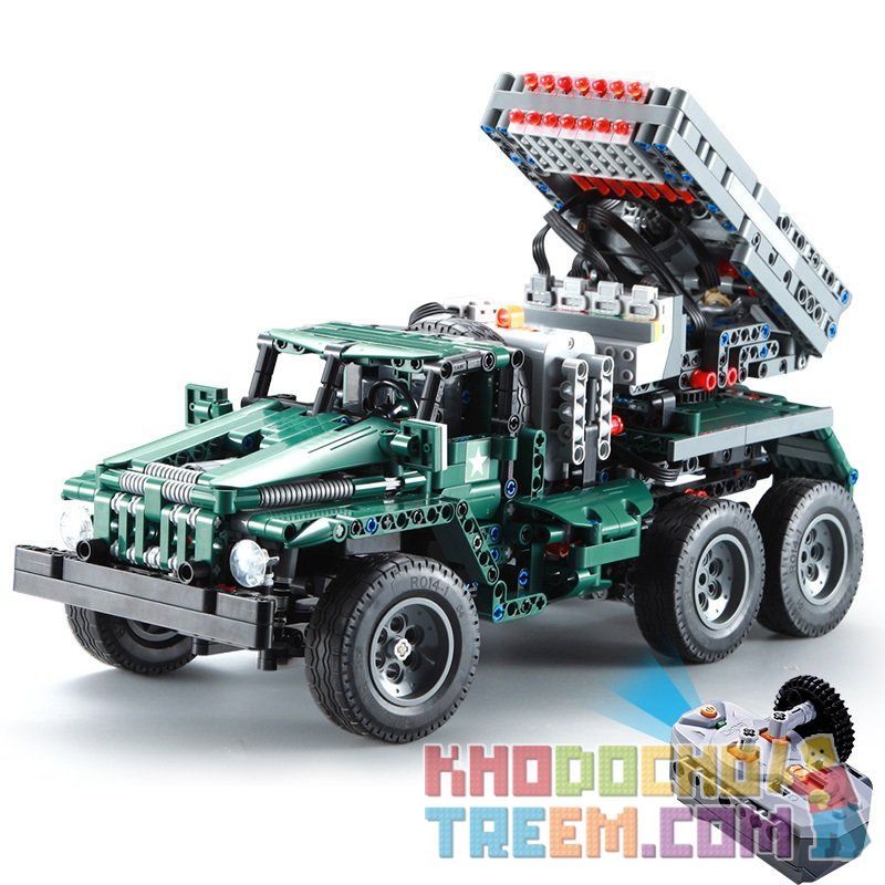 DOUBLEE CADA C61002 61002 non  XẾP HÌNH PHÁO PHẢN LỰC CỦA NGA tỷ lệ 1:20 bộ đồ chơi xếp lắp ráp ghép mô hình  BM-21 COMBAT VEHICLE Kỹ Thuật Công Nghệ Cao Mô Hình Phương Tiện 1369 khối