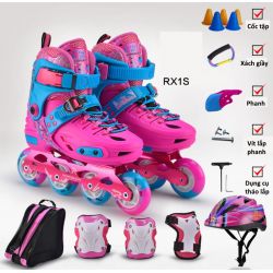 Roadshow RX1S Bộ giầy patin ABEC-7 có phanh đồ bảo hộ túi đựng cốc tập xách giầy