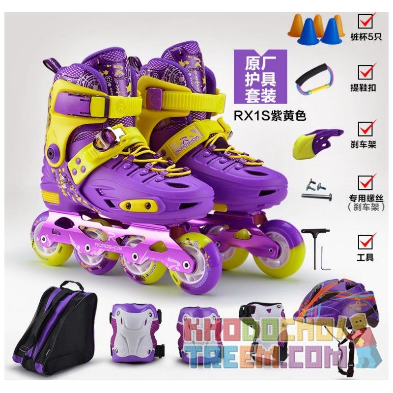 Roadshow RX1S Bộ giầy patin ABEC-7 có phanh đồ bảo hộ túi đựng cốc tập xách giầy