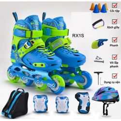 Roadshow RX1S Bộ giầy patin ABEC-7 có phanh đồ bảo hộ túi đựng cốc tập xách giầy