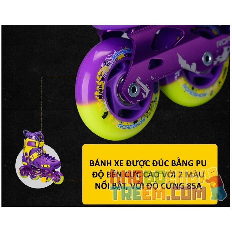 Roadshow RX1S Bộ giầy patin ABEC-7 có phanh đồ bảo hộ túi đựng cốc tập xách giầy