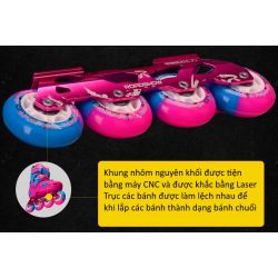 Roadshow RX1S Bộ giầy patin ABEC-7 có phanh đồ bảo hộ túi đựng cốc tập xách giầy