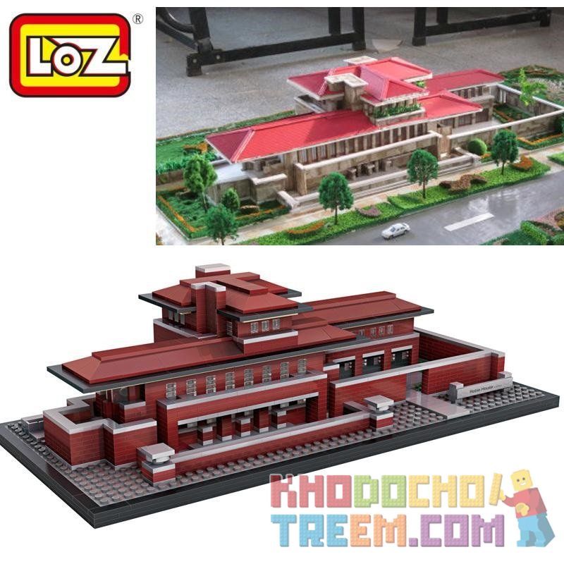 LOZ 1018 Xếp hình kiểu Nanoblock ARCHITECTURE Robie House Nhà Robie 2115 khối