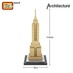 LOZ 1002 Xếp hình kiểu Nanoblock ARCHITECTURE Empire State Quốc Gia đế Quốc 77 khối