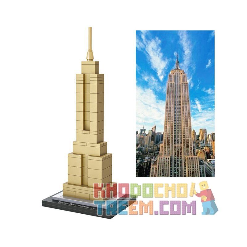 LOZ 1002 Xếp hình kiểu Nanoblock ARCHITECTURE Empire State Quốc Gia đế Quốc 77 khối