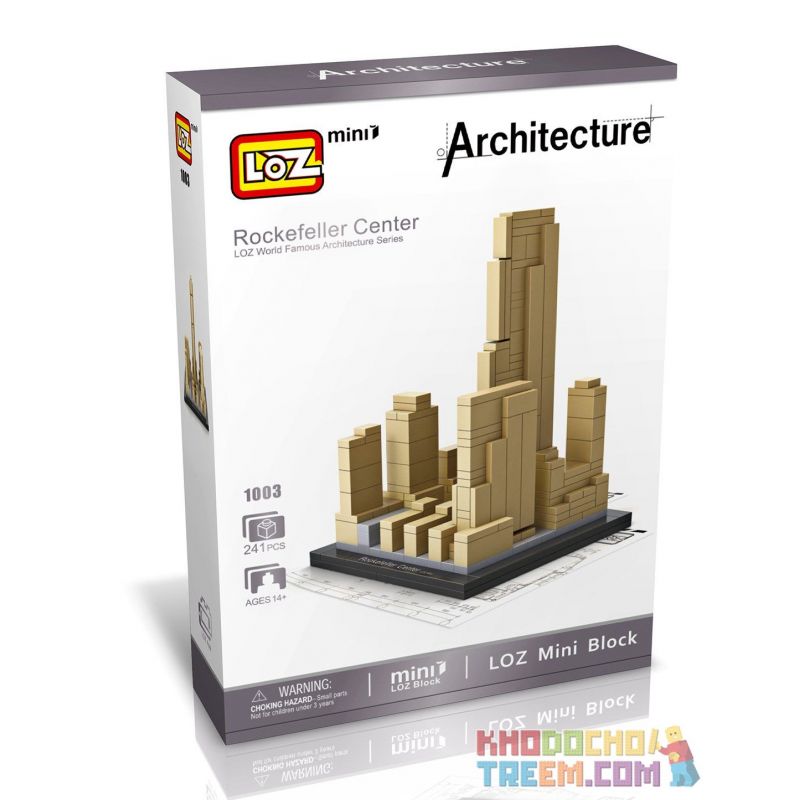 LOZ 1003 Xếp hình kiểu Nanoblock ARCHITECTURE Rockefeller Center Mini Trung Tâm Rockefeller Mini 241 khối