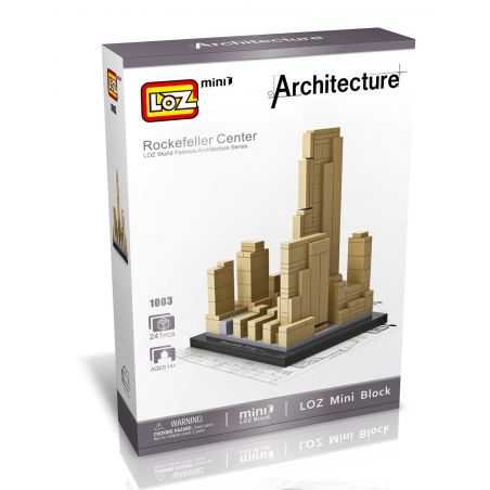 LOZ 1003 Xếp hình kiểu Nanoblock ARCHITECTURE Rockefeller Center Mini Trung Tâm Rockefeller Mini 241 khối