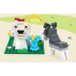 XINGBAO XB-18002 18002 XB18002 non  THÀNH PHỐ CÚN CON BẰNG GẠCH VUI NHỘN bộ đồ chơi xếp lắp ráp ghép mô hình Ideabox CUTE BRICK PUPPY Hộp Sáng Tạo 402 khối