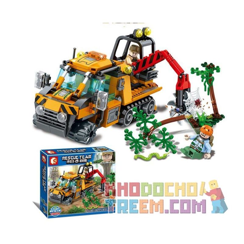 SEMBO SD9548 9548 Xếp hình kiểu  CITY Jungle Rescue Car Xe Cứu Hộ Trong Rừng 273 khối SEMBO SD9548 9548 Xếp hình kiểu  CITY Jungle Rescue Car Xe Cứu Hộ Trong Rừng 273 khối