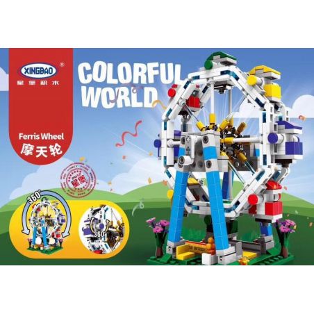 XINGBAO XB-01106 01106 XB01106 non  VÒNG QUAY FERRIS bộ đồ chơi xếp lắp ráp ghép mô hình Colorful World COLORFUL WORLD FERRIS WHEEL Thế Giới Sắc Màu 660 khối