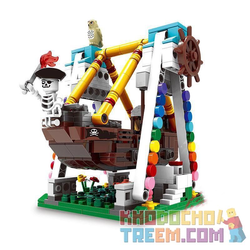 XINGBAO XB-01109 01109 XB01109 non Lego TÀU CƯỚP BIỂN HẠ THỦY bộ đồ chơi xếp lắp ráp ghép mô hình Colorful World COLORFUL WORLD PIRATE SHIP Thế Giới Sắc Màu 520 khối