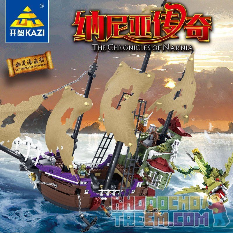 Kazi KY87019 87019 Xếp hình kiểu  THE CHRONICLES OF NARNIA The Fall Of Kaizhi's Ship Con Tàu Kaizhi Thất Thủ 1072 khối