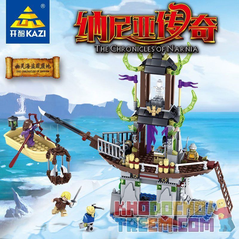 Kazi KY87023 87023 Xếp hình kiểu  THE CHRONICLES OF NARNIA Narnia Legend Pirate Huyền Thoại Cướp Biển Narnia 440 khối