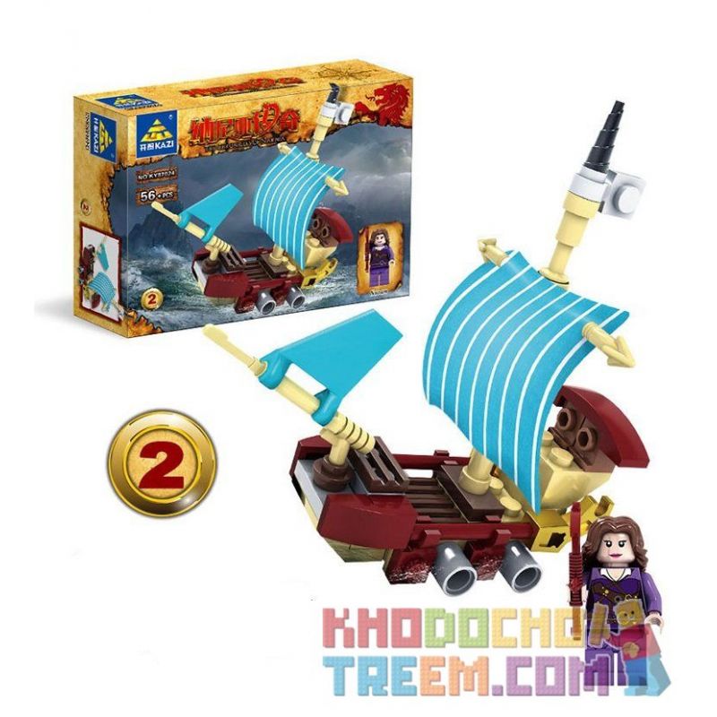 Kazi KY87024 87024 non  NHỮNG GÃ CƯỚP BIỂN TÍ HON VÀ CÁC CON TÀU bộ đồ chơi xếp lắp ráp ghép mô hình The Chronicles Of Narnia Biên Niên Sử Narnia 368 khối
