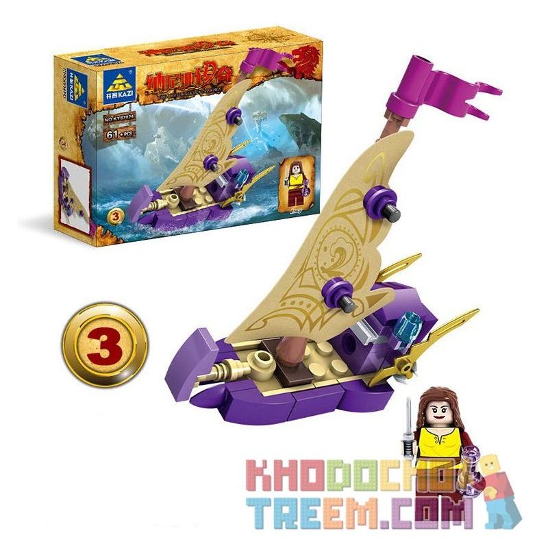 Kazi KY87024 87024 non  NHỮNG GÃ CƯỚP BIỂN TÍ HON VÀ CÁC CON TÀU bộ đồ chơi xếp lắp ráp ghép mô hình The Chronicles Of Narnia Biên Niên Sử Narnia 368 khối