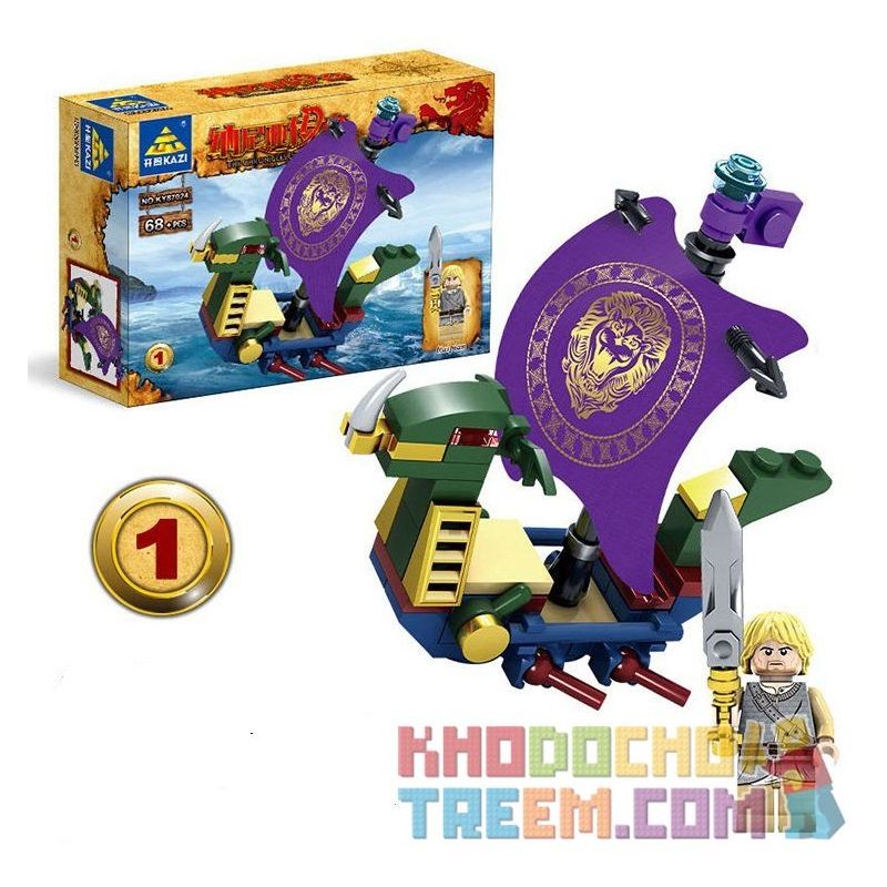 Kazi KY87024 87024 non  NHỮNG GÃ CƯỚP BIỂN TÍ HON VÀ CÁC CON TÀU bộ đồ chơi xếp lắp ráp ghép mô hình The Chronicles Of Narnia Biên Niên Sử Narnia 368 khối