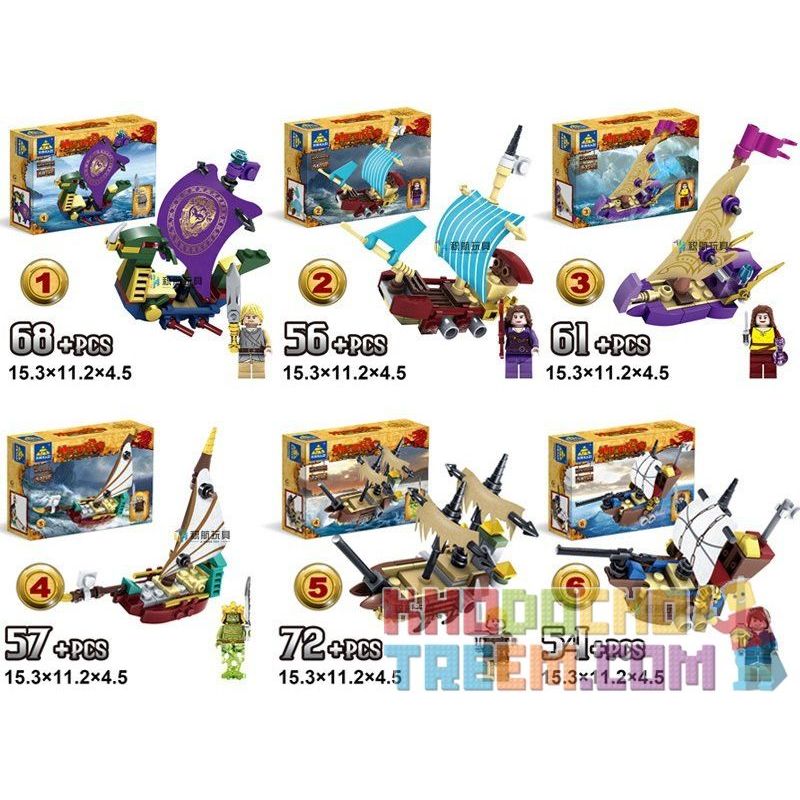 Kazi KY87024 87024 non  NHỮNG GÃ CƯỚP BIỂN TÍ HON VÀ CÁC CON TÀU bộ đồ chơi xếp lắp ráp ghép mô hình The Chronicles Of Narnia Biên Niên Sử Narnia 368 khối