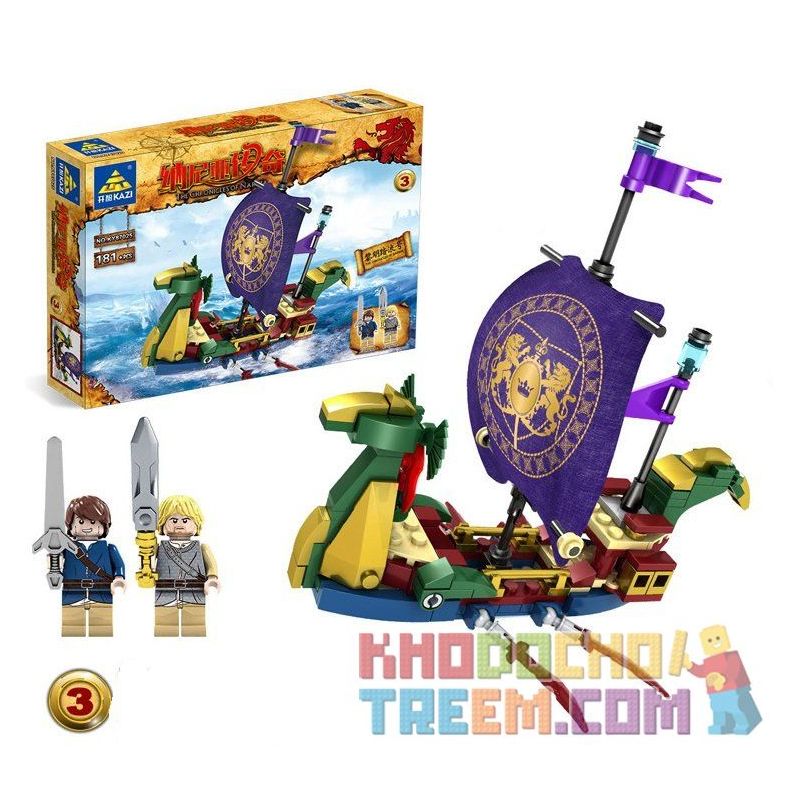 Kazi KY87025 87025 Xếp hình kiểu  THE CHRONICLES OF NARNIA The Voyage Of The Dawn Treader Hành Trình Trên Con Tàu Dawn Treader Của Lucy Và Edmund 745 khối