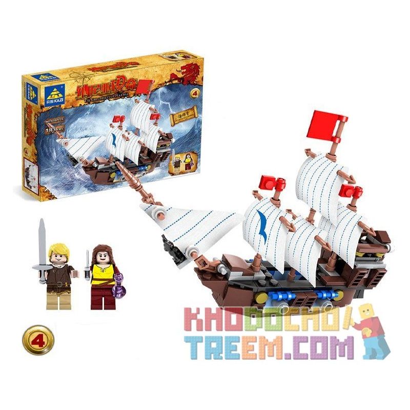 Kazi KY87025 87025 Xếp hình kiểu  THE CHRONICLES OF NARNIA The Voyage Of The Dawn Treader Hành Trình Trên Con Tàu Dawn Treader Của Lucy Và Edmund 745 khối