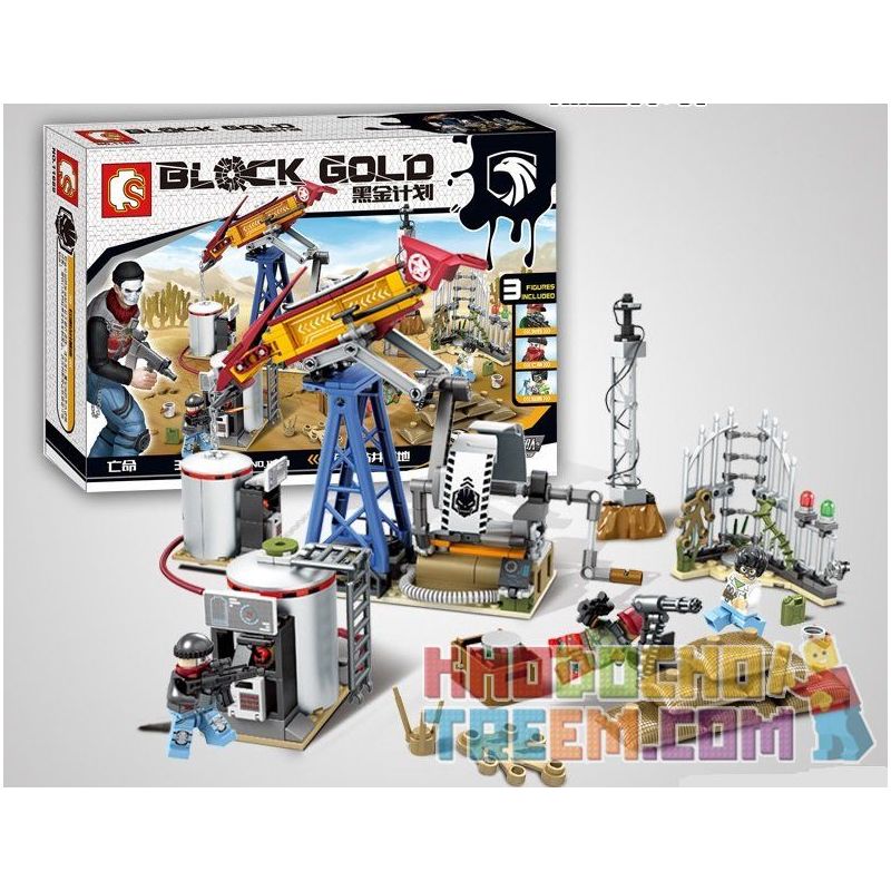 SEMBO 11689 non  CHIẾN BINH QUÂN ĐỘI VÀ HỆ THỐNG RA-DA bộ đồ chơi xếp lắp ráp ghép mô hình Black Gold Cuộc Chiến Vàng Đen 316 khối