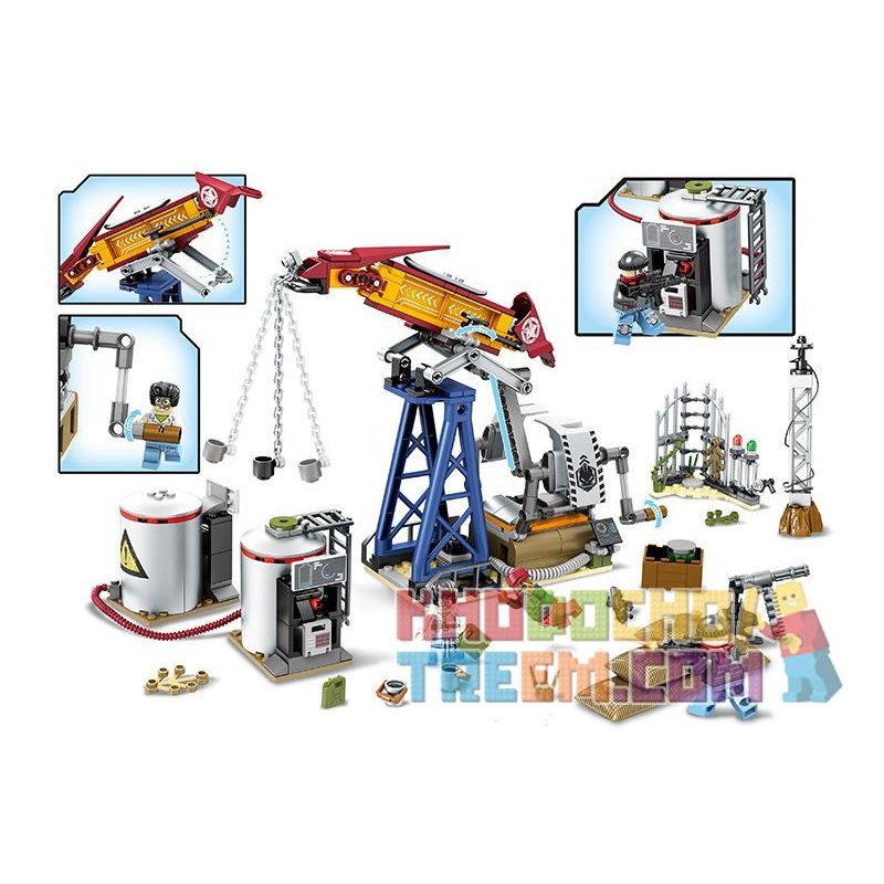 SEMBO 11689 non  CHIẾN BINH QUÂN ĐỘI VÀ HỆ THỐNG RA-DA bộ đồ chơi xếp lắp ráp ghép mô hình Black Gold Cuộc Chiến Vàng Đen 316 khối