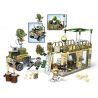 SEMBO 11676 non  XÂY DỰNG CĂN CỨ PHÒNG THỦ NGĂN CHẶN TIỀN ĐỒN bộ đồ chơi xếp lắp ráp ghép mô hình Black Gold Cuộc Chiến Vàng Đen 232 khối