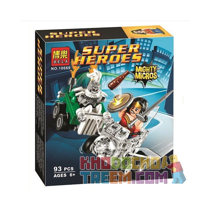 NOT Lego MIGHTY MICROS WONDER WOMAN VS. DOOMSDAY 76070 BELA 10669 xếp lắp ráp ghép mô hình CUỘC CHIẾN CỦA WONDER WOMAN VÀ ÁC NHÂN DOOMSDAY MIGHTY MICROS VS. NGÀY TẬN THẾ Dc Comics Super Heroes Siêu Anh Hùng Dc 85 khối