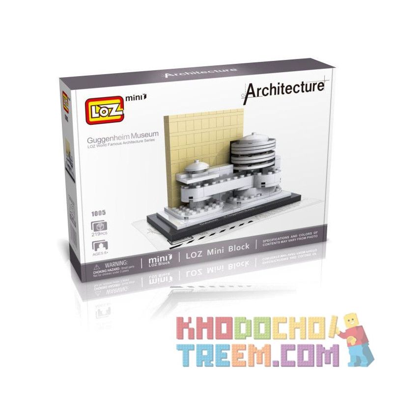 LOZ 1005 Xếp hình kiểu Nanoblock ARCHITECTURE Guggenheim Museum Bảo Tàng Guggenheim 219 khối