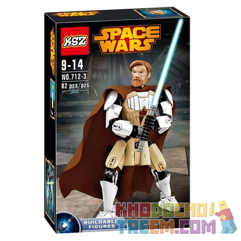 NOT Lego OBI-WAN KENOBI 75109 JISI 9013 XSZ KSZ 712-3 xếp lắp ráp ghép mô hình HIỆP SĨ KENOBI HÃY LÀ MỘT CÚ ĐÁ Star Wars Chiến Tranh Giữa Các Vì Sao 83 khối