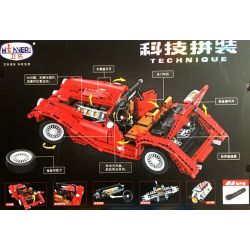 Winner 7062 non  Ô TÔ 4 BÁNH tỷ lệ 1:10 bộ đồ chơi xếp lắp ráp ghép mô hình  THE RED CONVERTIBLE CAR Kỹ Thuật Công Nghệ Cao Mô Hình Phương Tiện 1141 khối