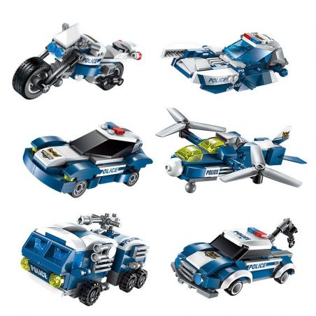 Enlighten 1407 Qman 1407 non  RÔ-BỐT CẢNH SÁT bộ đồ chơi xếp lắp ráp ghép mô hình Transformers THE RAGING WARRIOR Robot Đại Chiến Người Máy Biến Hình 577 khối