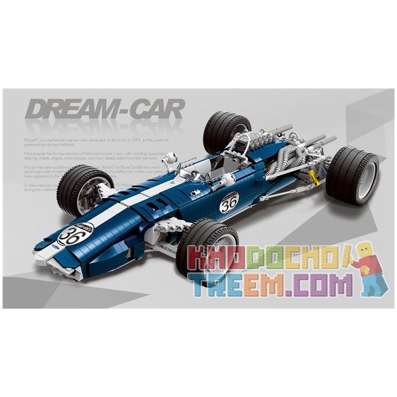 REBRICKABLE MOC-1234 1234 MOC1234 XINGBAO XB-03022 03022 XB03022 non  XE ĐUA MÀU XANH DA TRỜI bộ đồ chơi xếp lắp ráp ghép mô hình  EAGLE WESLAKE MK1 T1G Kỹ Thuật Công Nghệ Cao Mô Hình Phương Tiện 1758 khối