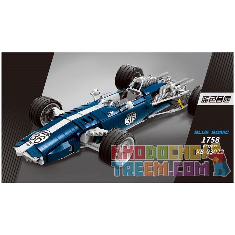 REBRICKABLE MOC-1234 1234 MOC1234 XINGBAO XB-03022 03022 XB03022 non  XE ĐUA MÀU XANH DA TRỜI bộ đồ chơi xếp lắp ráp ghép mô hình  EAGLE WESLAKE MK1 T1G Kỹ Thuật Công Nghệ Cao Mô Hình Phương Tiện 1758 khối