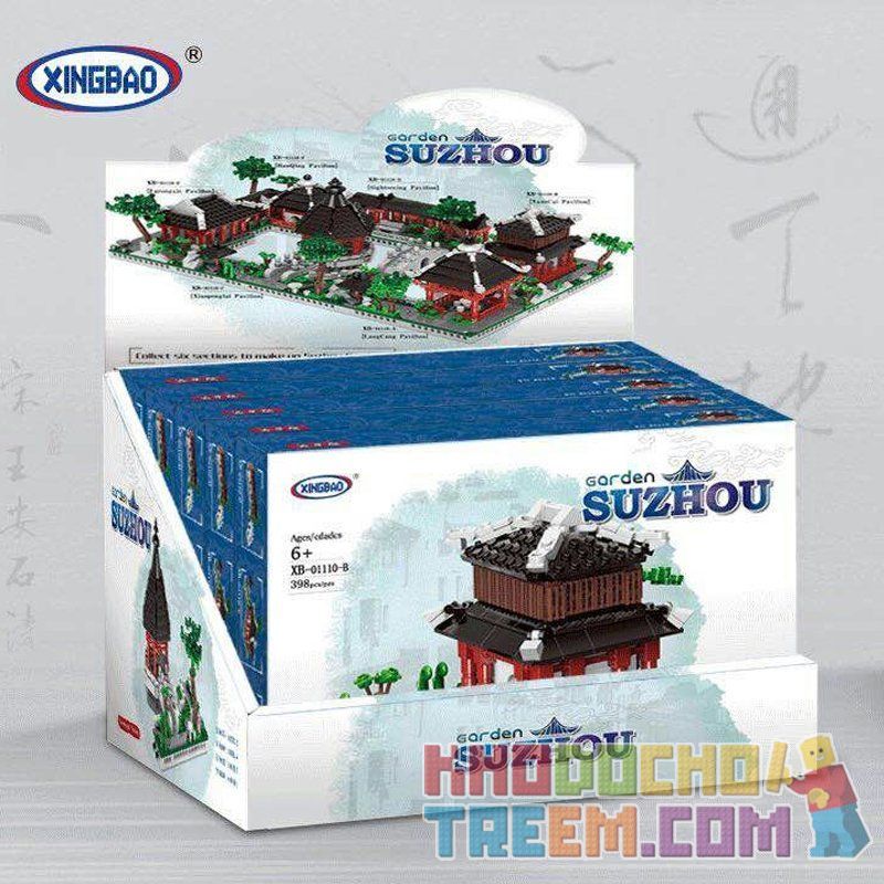 XINGBAO XB-01110 01110 XB01110 non  NHÀ VƯỜN CỔ Ở TÔ CHÂU bộ đồ chơi xếp lắp ráp ghép mô hình Mini Modular GARDEN SUZHOU Đường Phố Thu Nhỏ 2479 khối