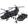 QUNLONG QL0108 0108 Xếp hình kiểu  MILITARY ARMY The Military Medium-sized Transport Helicopter Trực Thăng Vận Tải Quân Sự 1351 khối