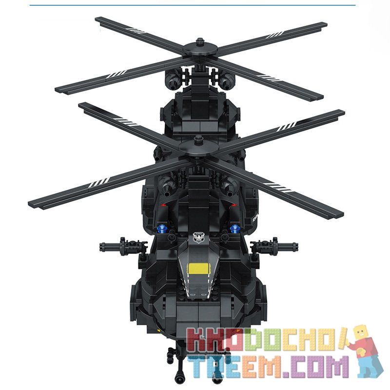 QUNLONG QL0108 0108 Xếp hình kiểu  MILITARY ARMY The Military Medium-sized Transport Helicopter Trực Thăng Vận Tải Quân Sự 1351 khối