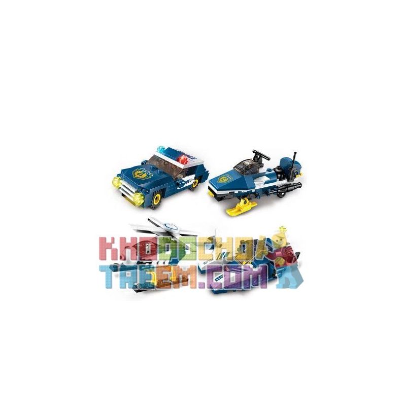 Enlighten 1801 Qman 1801 non  MÁY BAY TRỰC THĂNG VŨ BÃO 8 TRONG 1 bộ đồ chơi xếp lắp ráp ghép mô hình Transformers COMBAT ZONES SERIES Robot Đại Chiến Người Máy Biến Hình 381 khối