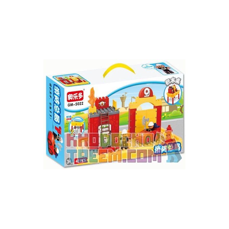 HYSTOYS HONGYUANSHENG AOLEDUOTOYS GM-5022 5022 GM5022 Xếp hình kiểu    Fire Excerters Trạm Cứu Hỏa Có Bàn 42 khối