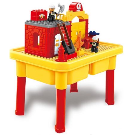 HYSTOYS HONGYUANSHENG AOLEDUOTOYS GM-5022 5022 GM5022 Xếp hình kiểu    Fire Excerters Trạm Cứu Hỏa Có Bàn 42 khối