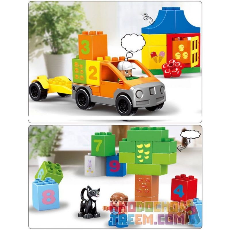 HYSTOYS HONGYUANSHENG AOLEDUOTOYS GM-5033 5033 GM5033 Xếp hình kiểu    Learning Paradise Thiên đường Học Tập 47 khối