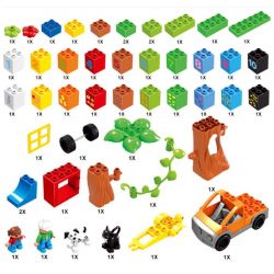 HYSTOYS HONGYUANSHENG AOLEDUOTOYS GM-5033 5033 GM5033 Xếp hình kiểu    Learning Paradise Thiên đường Học Tập 47 khối