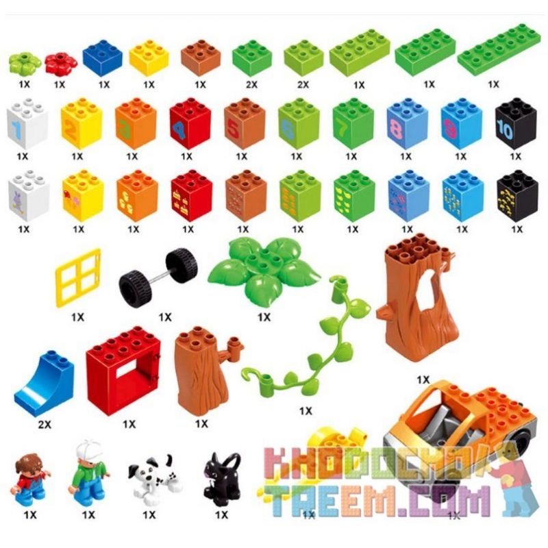 HYSTOYS HONGYUANSHENG AOLEDUOTOYS GM-5033 5033 GM5033 Xếp hình kiểu    Learning Paradise Thiên đường Học Tập 47 khối